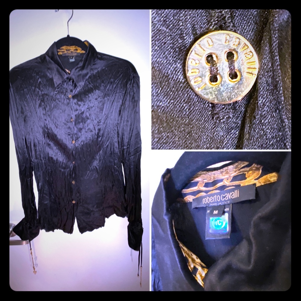Crinkled Silk Blouse | Robert Cavalli